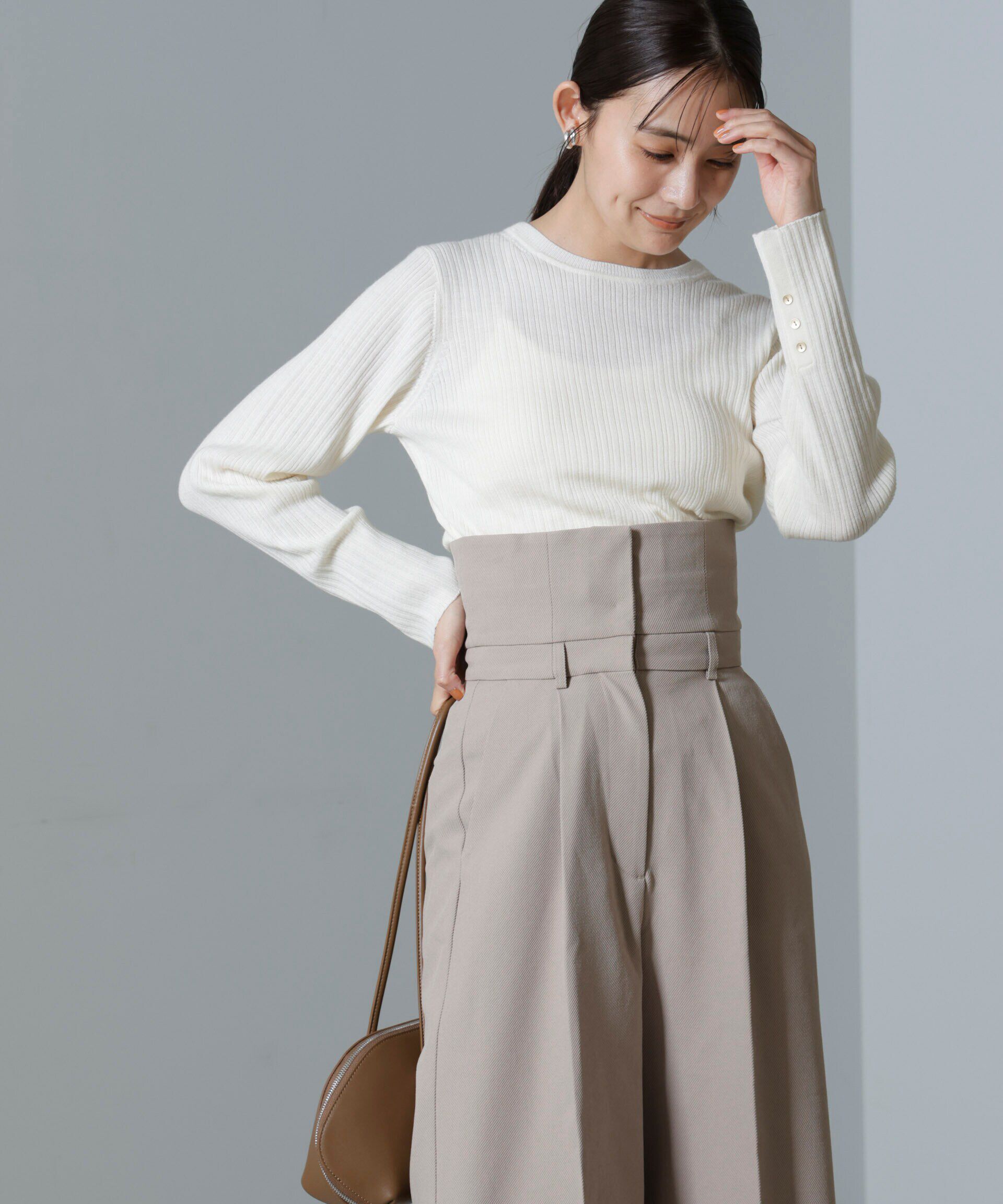 nano･universe「毛玉レスニットクルーネックリブプルオーバー」|ニット・セーター|