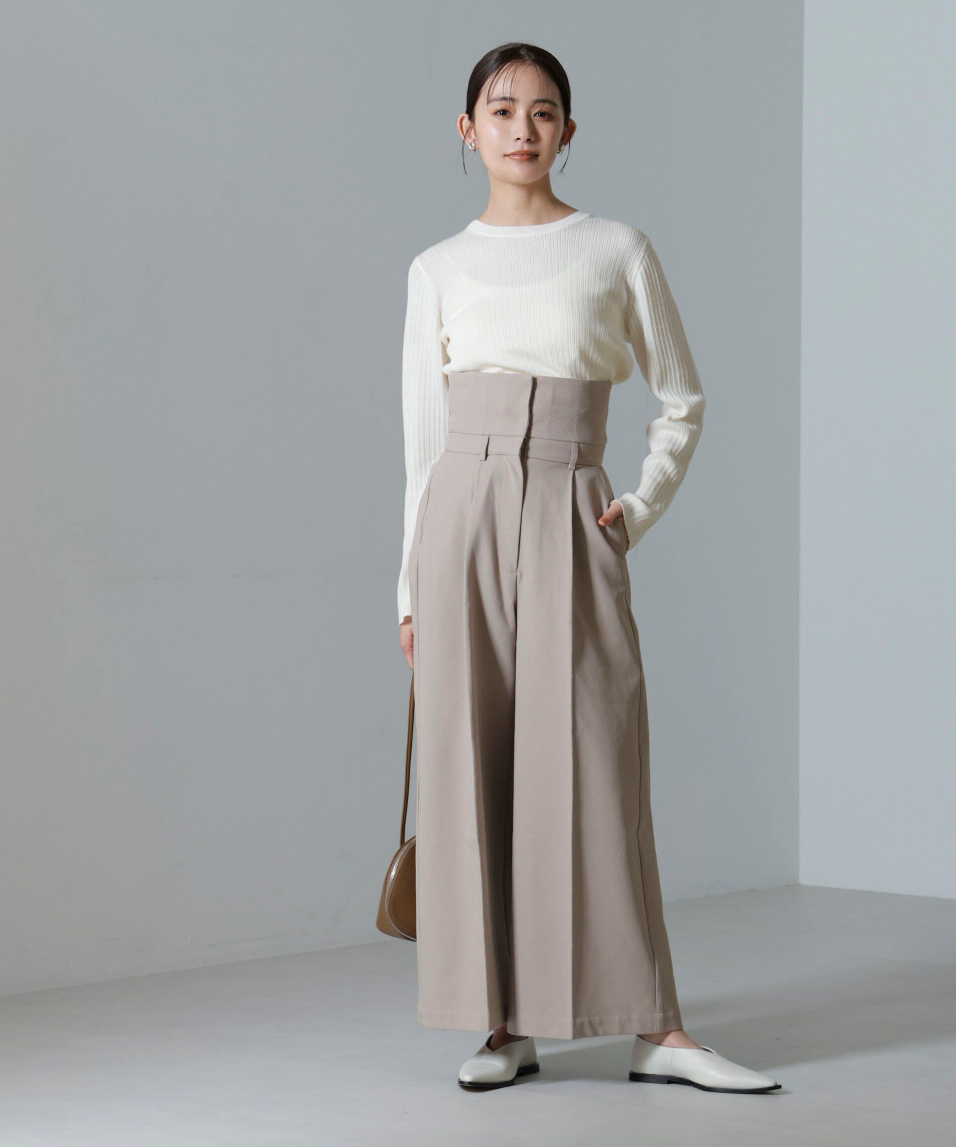 nano･universe「毛玉レスニットクルーネックリブプルオーバー」|ニット・セーター|