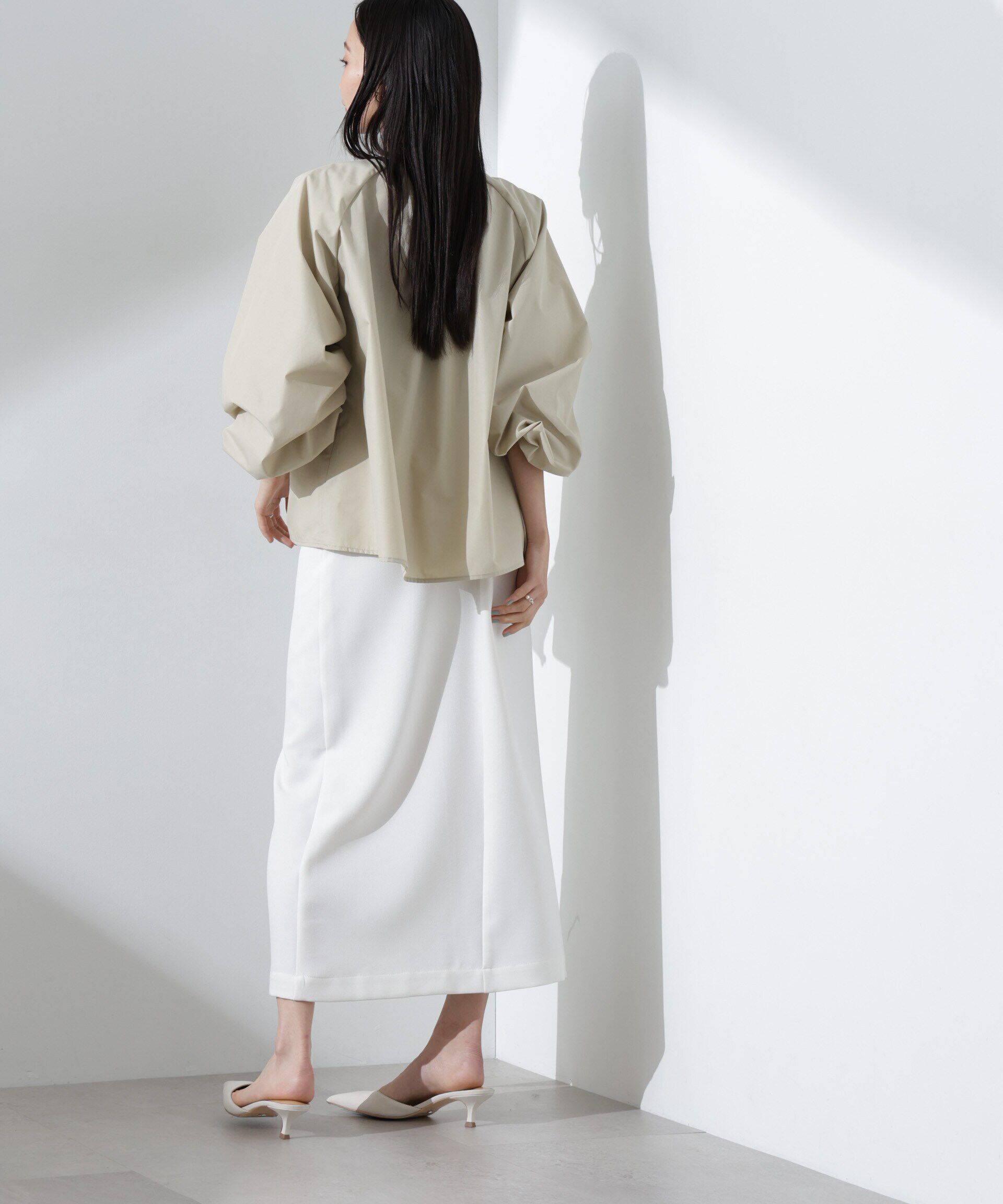 nano･universe「ボリュームスリーブタックブラウス」|シャツ・ブラウス|