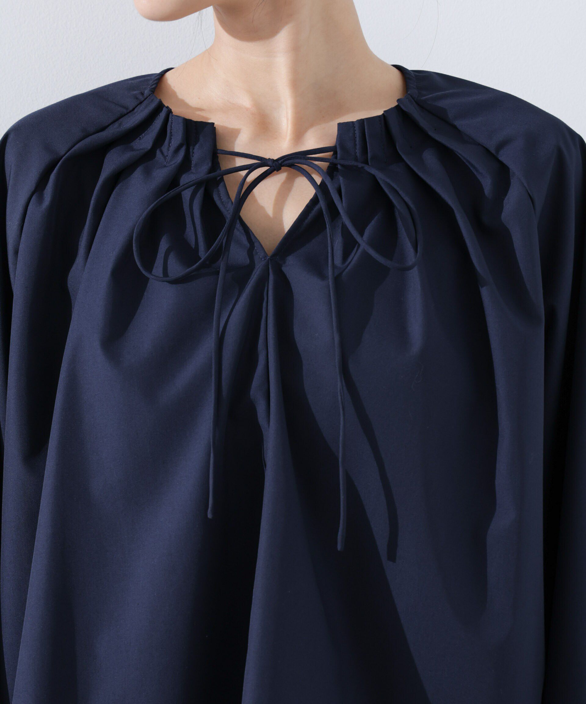 nano･universe「ボリュームスリーブタックブラウス」|シャツ・ブラウス|