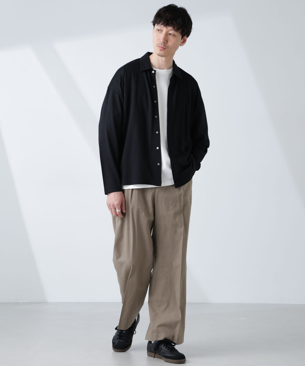 nano･universe「「ALL-DAYS COMFORT 100% WOOL」 シャツカーディガン」|Tシャツ・カットソー|