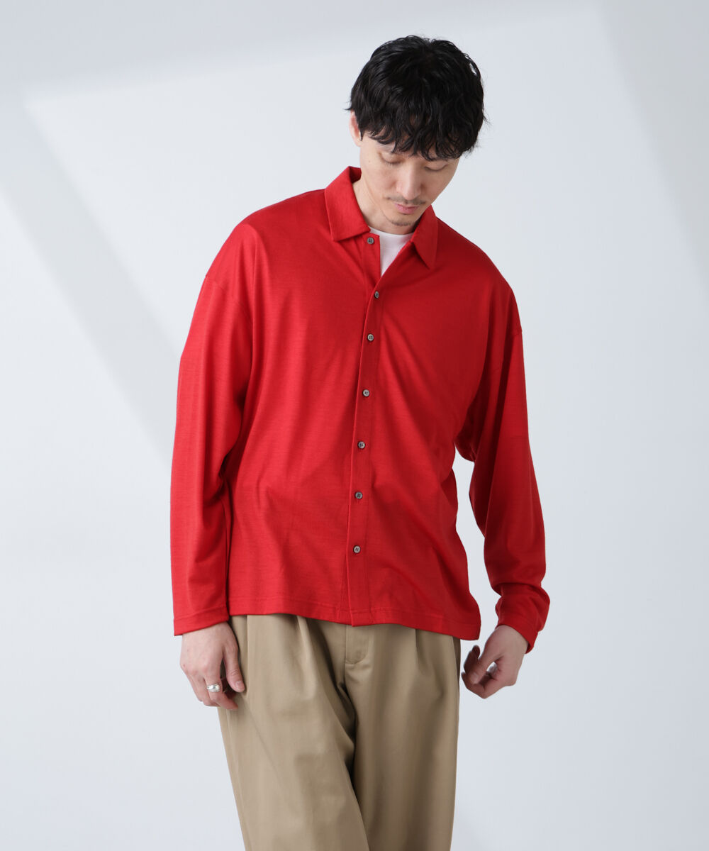 nano･universe「「ALL-DAYS COMFORT 100% WOOL」 シャツカーディガン」|Tシャツ・カットソー|