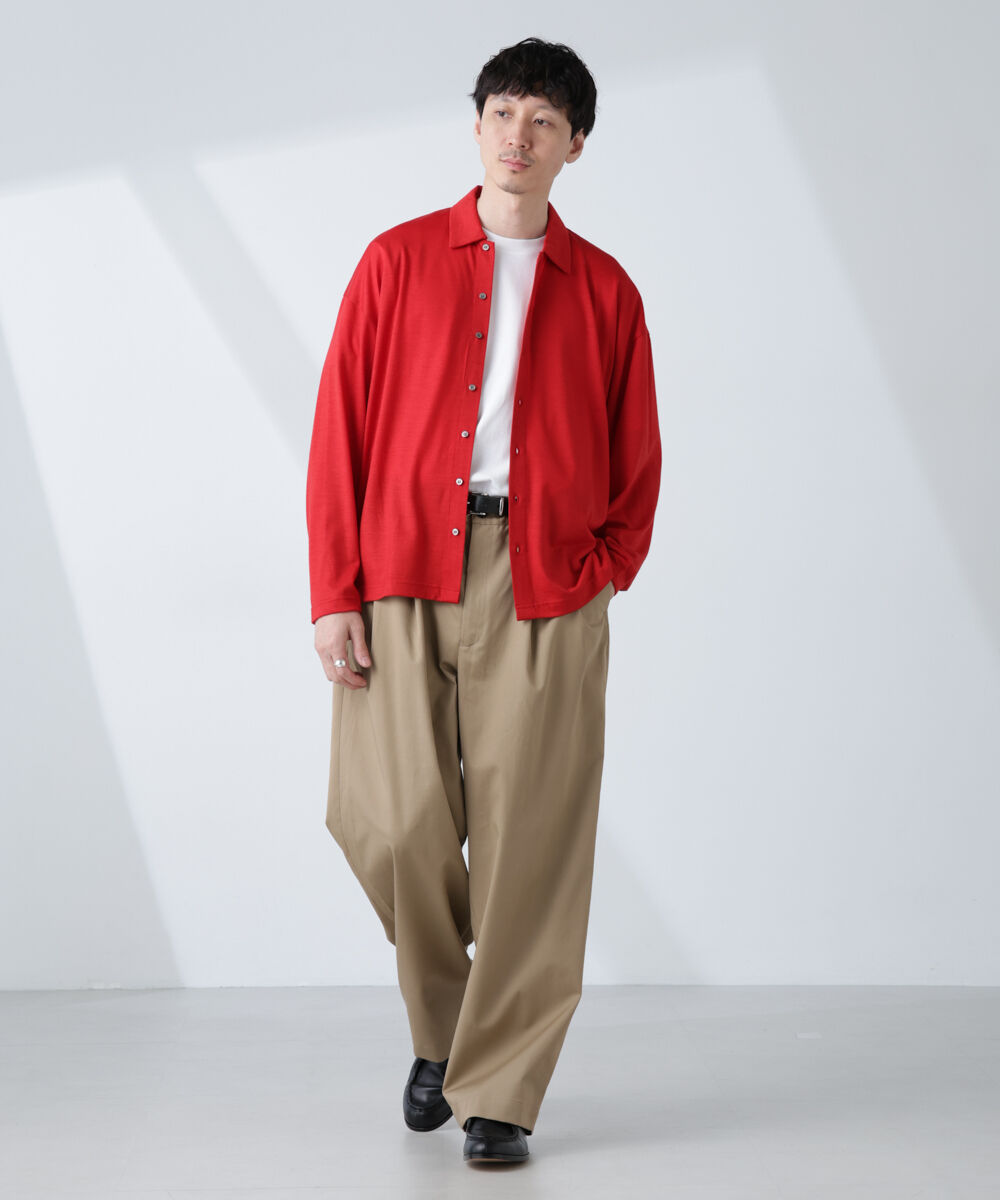 nano･universe「「ALL-DAYS COMFORT 100% WOOL」 シャツカーディガン」|Tシャツ・カットソー|