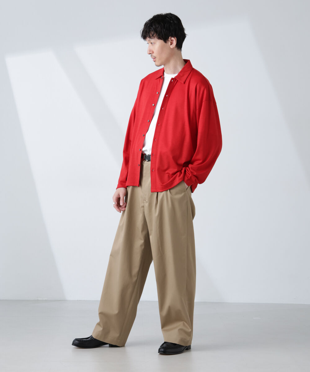 nano･universe「「ALL-DAYS COMFORT 100% WOOL」 シャツカーディガン」|Tシャツ・カットソー|