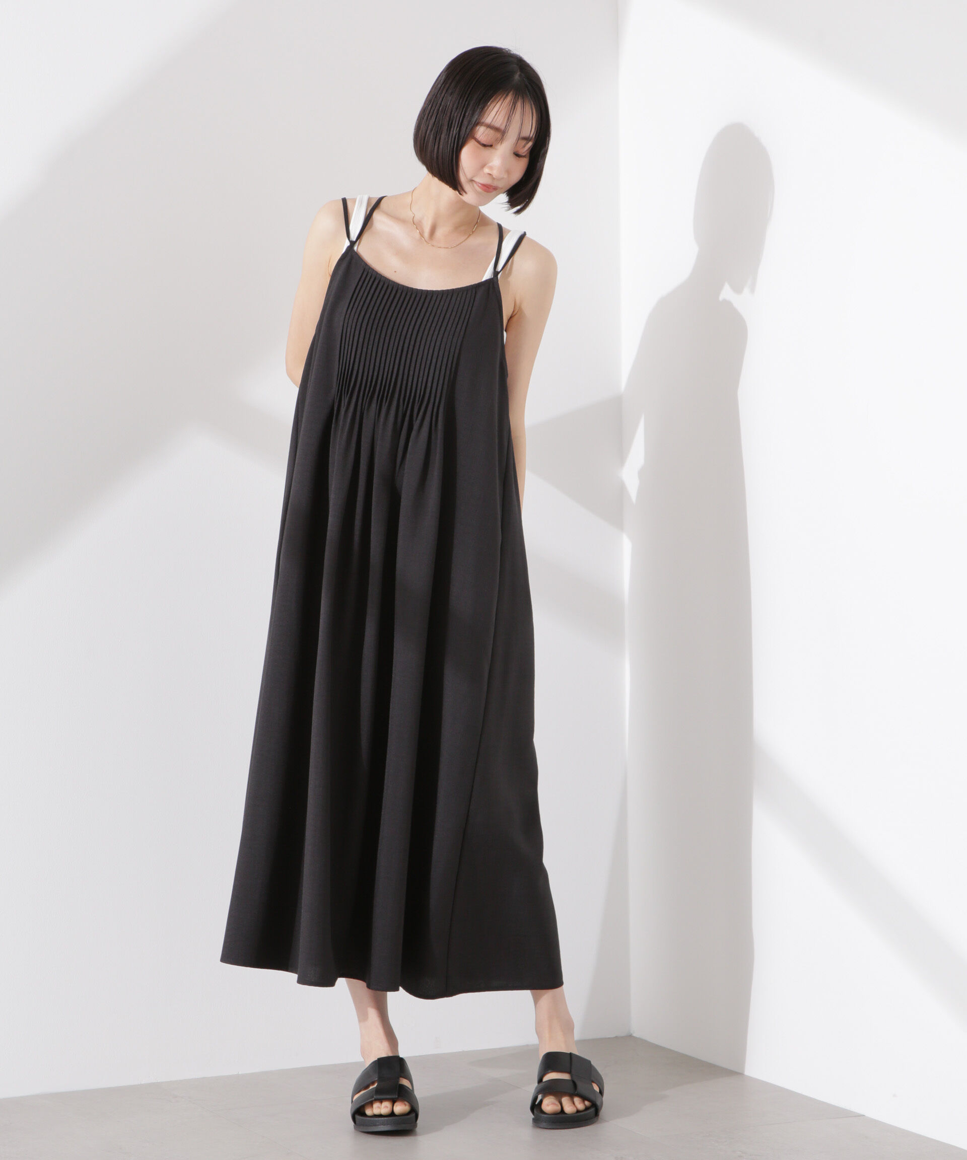 nano･universe「フロントピンタックキャミソールワンピース」|ワンピース|