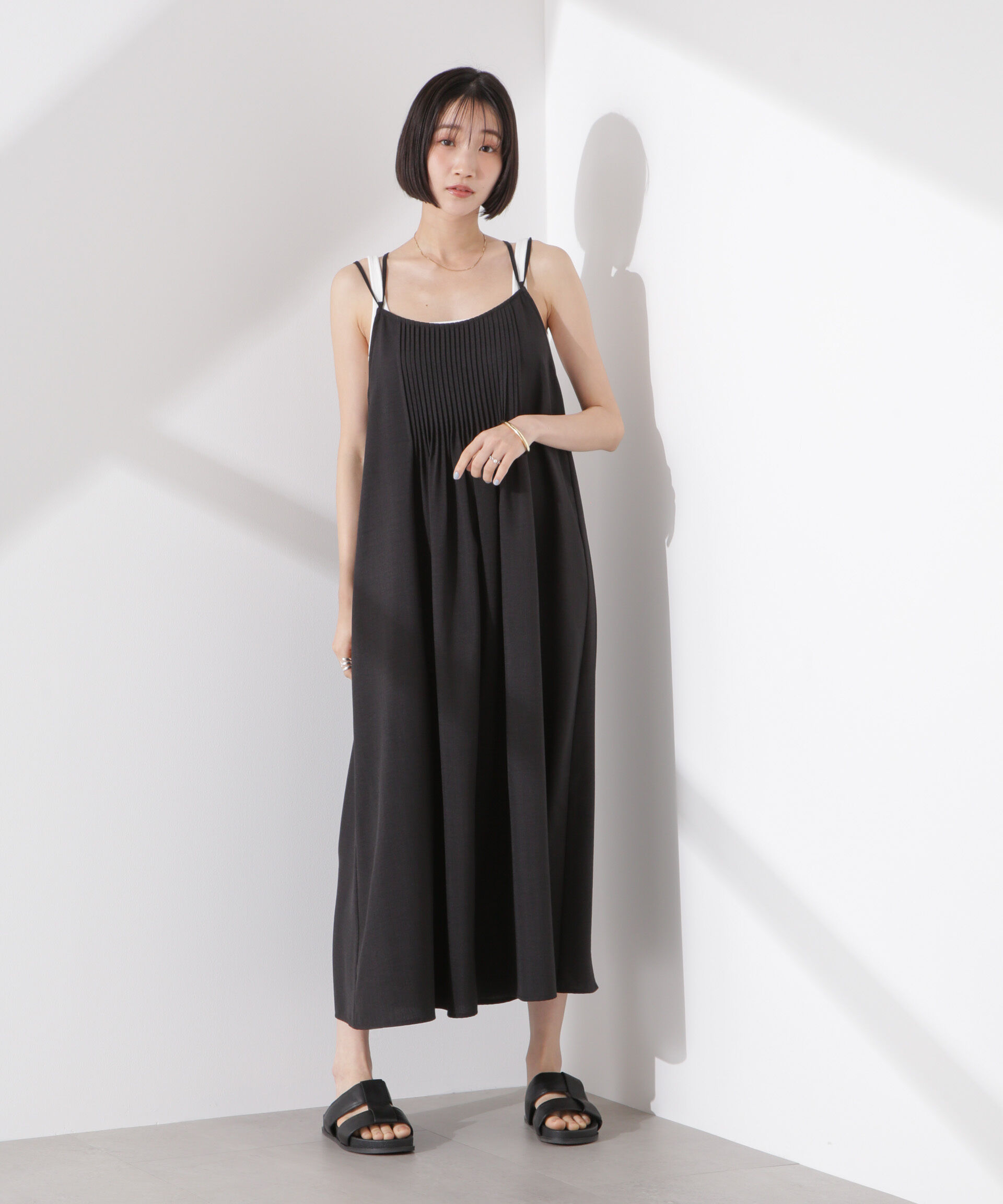 nano･universe「フロントピンタックキャミソールワンピース」|ワンピース|