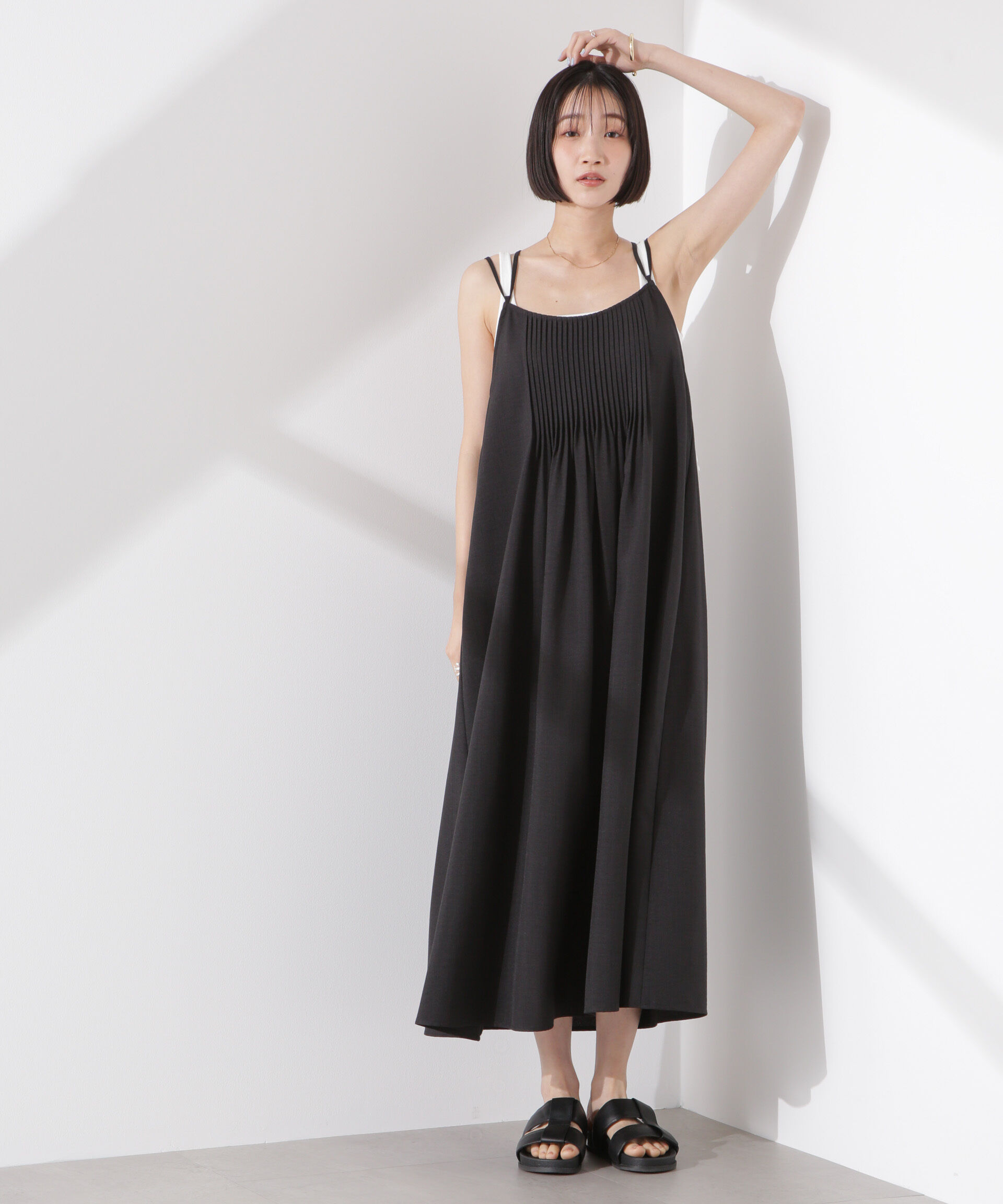 nano･universe「フロントピンタックキャミソールワンピース」|ワンピース|