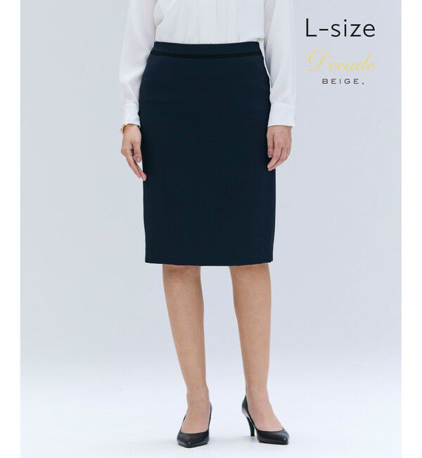 BEIGE,「【洗える・L-size】CINDY / タイトスカート」|スカート|Navy x Black
