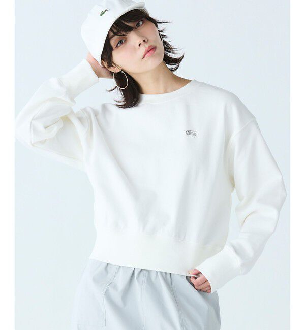 LACOSTE「クロップドクルーネックスウェット」|スウェット・ジャージ|