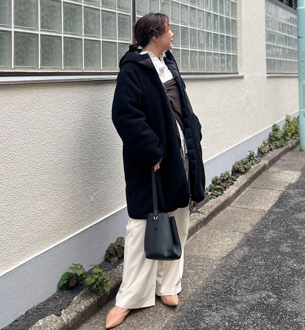 ◇【WEB限定】【TAION/タイオン】別注ボア×ダウンフードコート