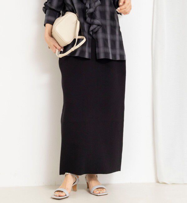 NOLLEY'S「《手洗い可能》《セットアップ対応》スウェットライク2WAYニットスカート」|スカート|