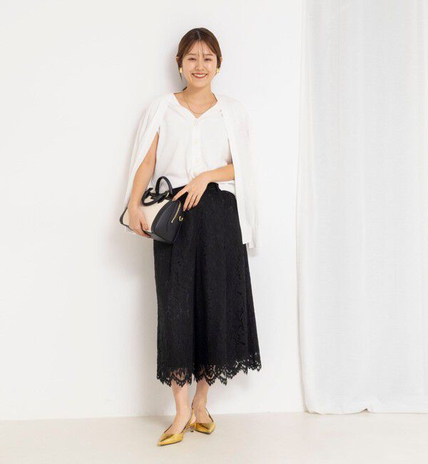 NOLLEY'S「クロップドワイドレースパンツ」|キュロット|
