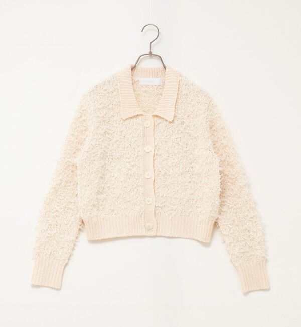 NOLLEY'S sophi「《手洗い可能》ファンシーヤーンポロ衿カーディガンジャケット」|カーディガン|