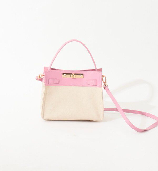 NOLLEY'S「HINERI　キャンバスコンビS」|ショルダー・メッセンジャー|ピンク系３