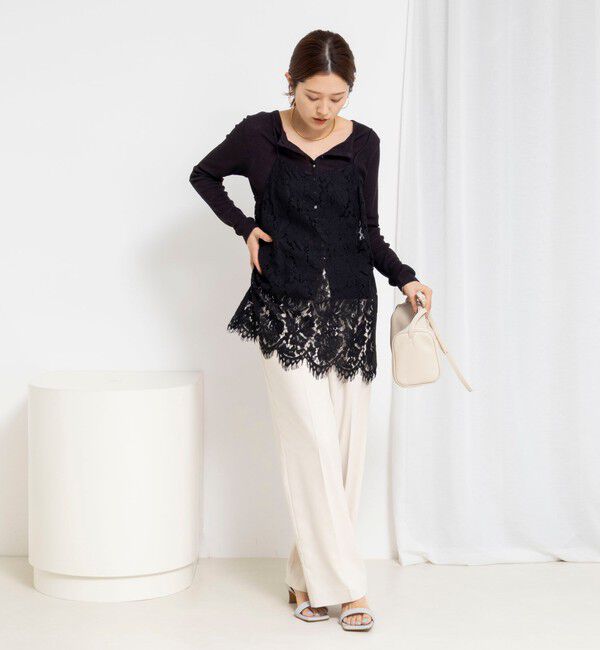 NOLLEY'S「ウォッシャブルレースビスチェ」|キャミソール|