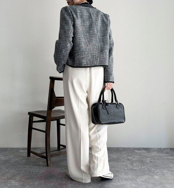 fredy emue「とろみツイルタックスラックス【レングス長め丈あり】」|スラックス|