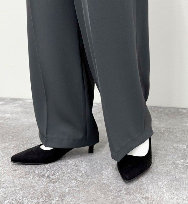 fredy emue「とろみツイルタックスラックス【レングス長め丈あり】」|スラックス|