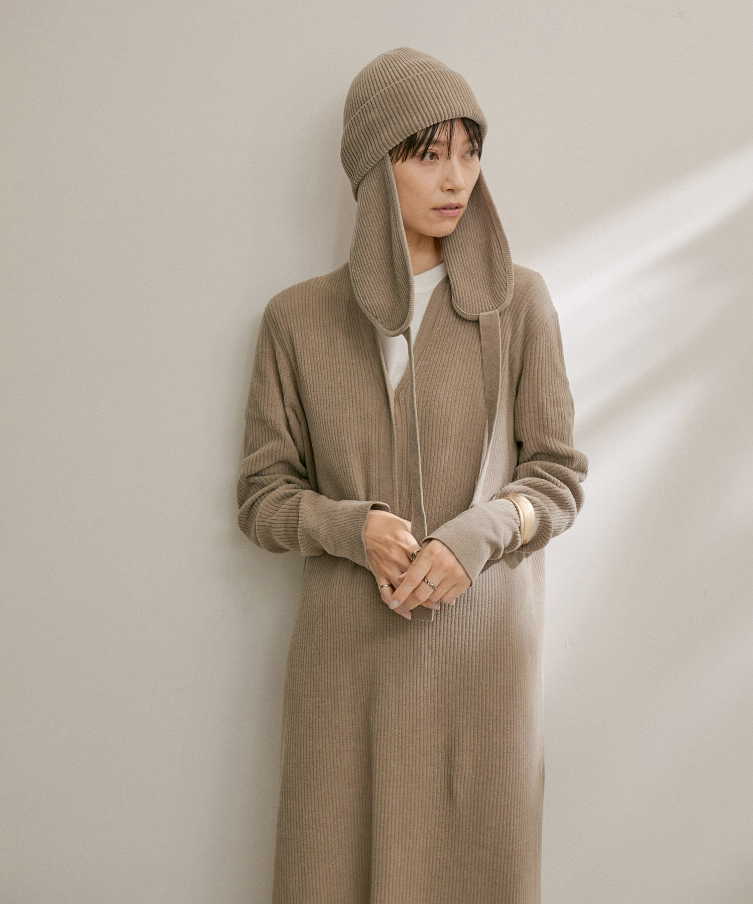 SALON adam et rope'「フライトキャップ -CreamyCotton /クリーミーコットン-」|ニット帽|