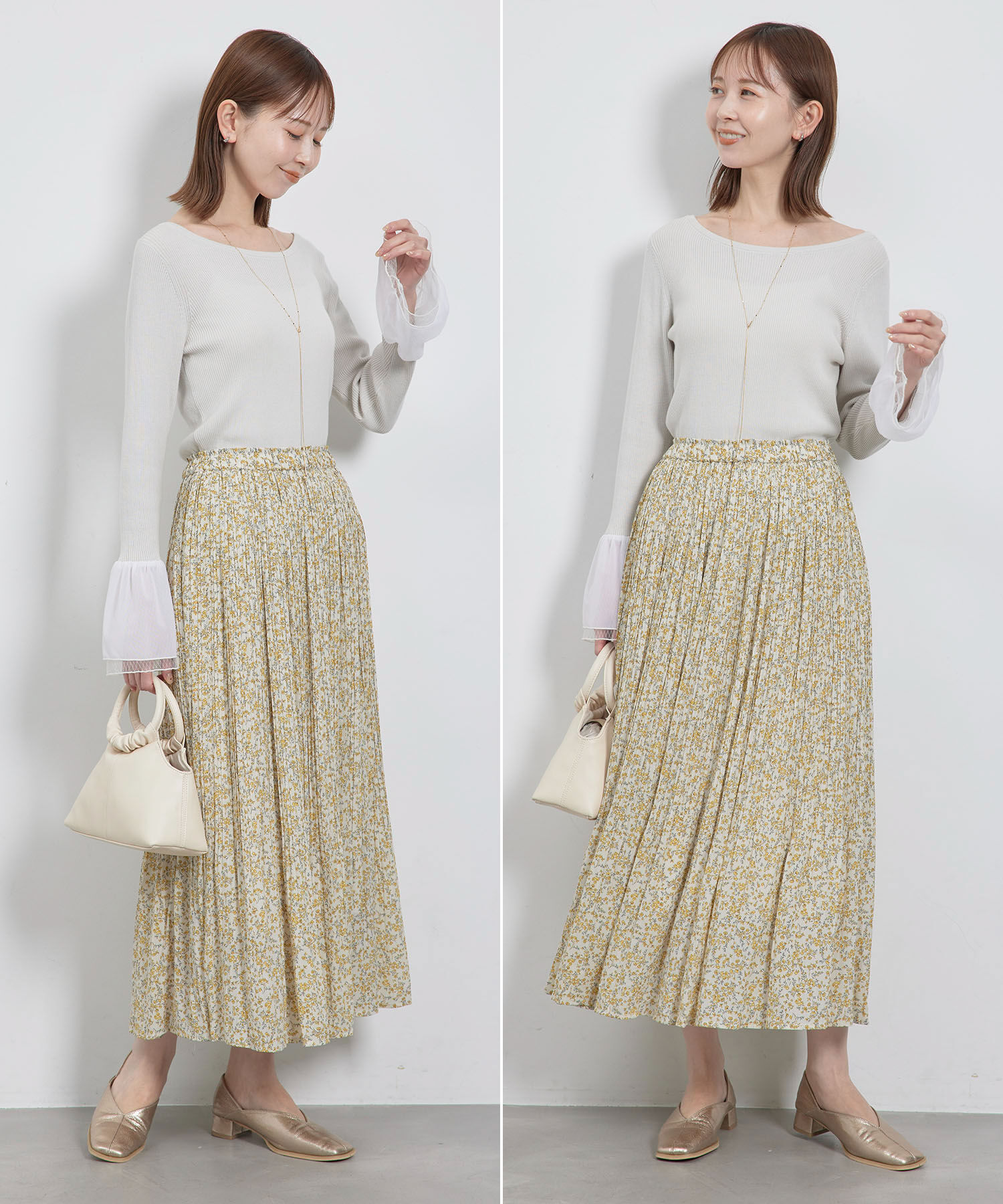 Rope&rsquo;Picnic「【新色追加】着丈が選べるエアリープリーツスカート」|スカート|