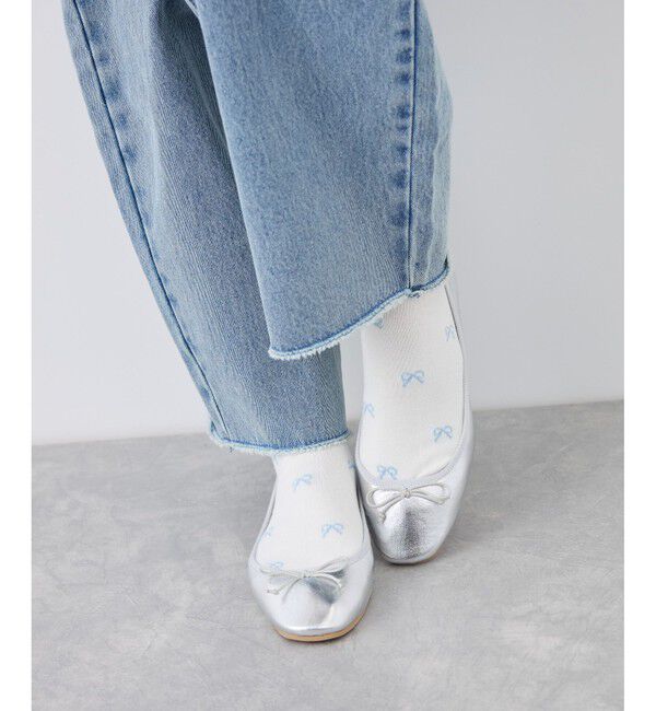 ROPE PICNIC PASSAGE「リボン柄クルーソックス」|ソックス|