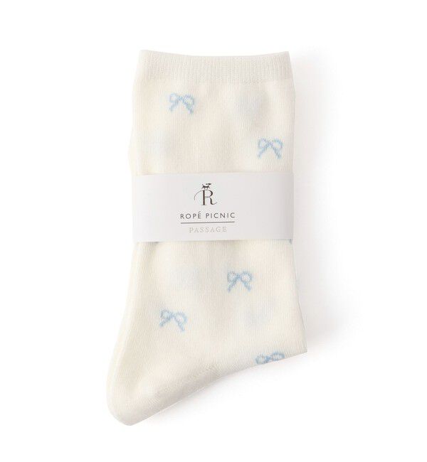 ROPE PICNIC PASSAGE「リボン柄クルーソックス」|ソックス|
