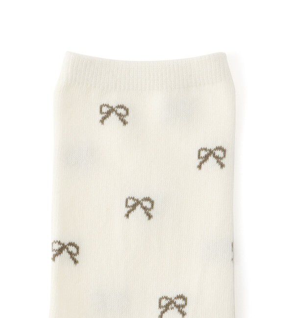 ROPE PICNIC PASSAGE「リボン柄クルーソックス」|ソックス|