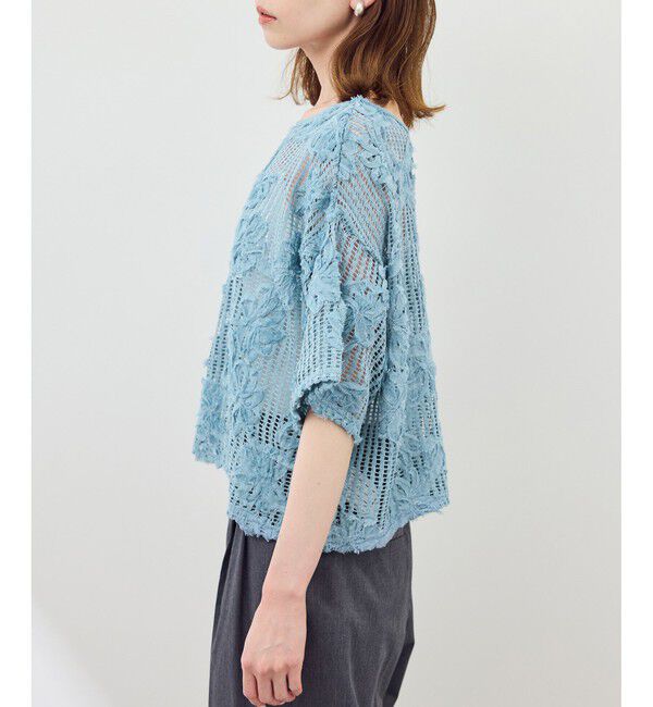 Rope&rsquo;Picnic「メッシュコード刺繍プルオーバー」|Tシャツ・カットソー|