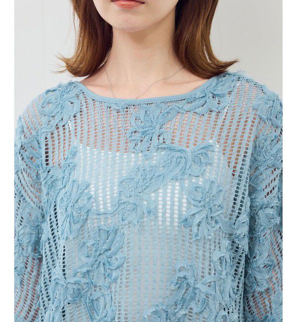 Rope&rsquo;Picnic「メッシュコード刺繍プルオーバー」|Tシャツ・カットソー|