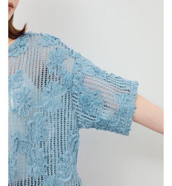 Rope&rsquo;Picnic「メッシュコード刺繍プルオーバー」|Tシャツ・カットソー|