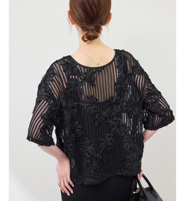 Rope&rsquo;Picnic「メッシュコード刺繍プルオーバー」|Tシャツ・カットソー|