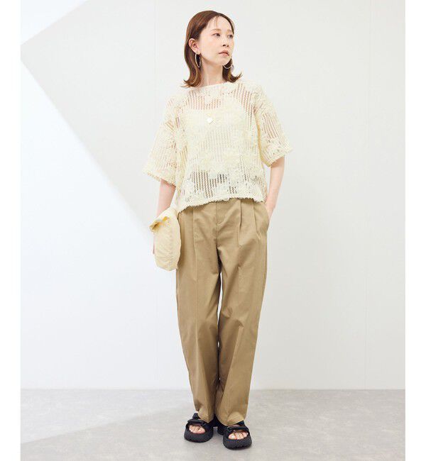 Rope&rsquo;Picnic「メッシュコード刺繍プルオーバー」|Tシャツ・カットソー|