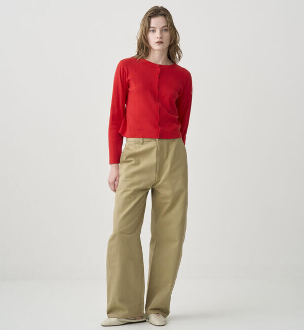 ORCIVAL「ORCIVAL | パターンメッシュ コットン クルーネックカーディガン WOMEN」|カーディガン|