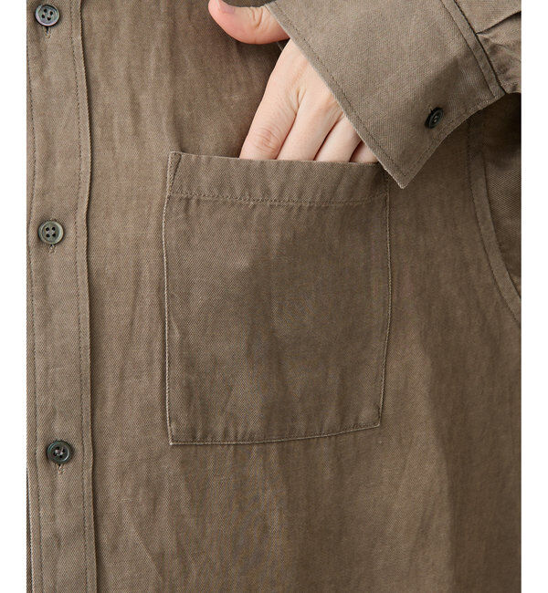  「ツイル顔料染めオーバーシャツ」|シャツ・ブラウス|