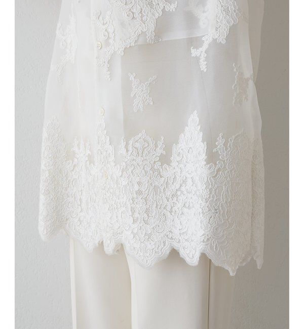  「オーガンジーレースシャツ」|シャツ・ブラウス|