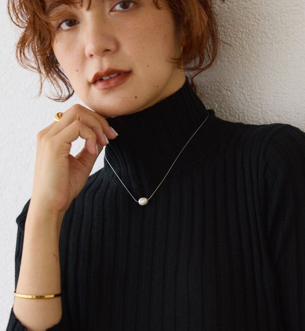  「【R.good（アールドットグッド）】パールポイントショートネックレス」|ブローチ・コサージュ|シルバー
