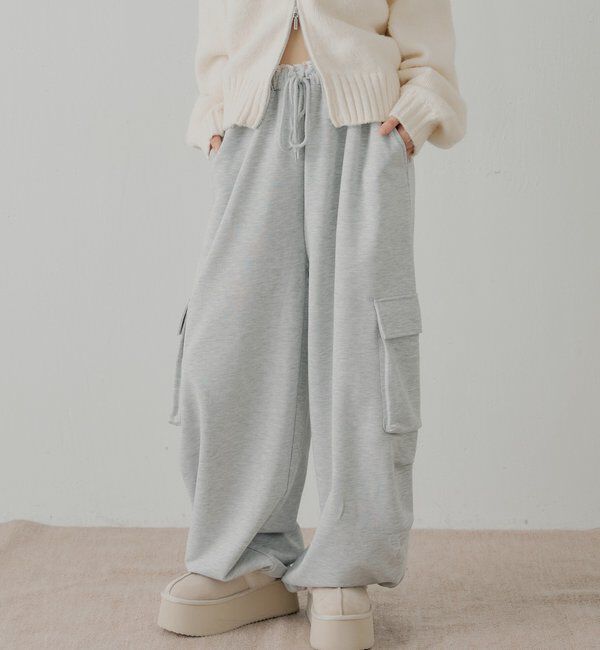  「ワイドカーゴパンツ」|チノ|グレーその他3