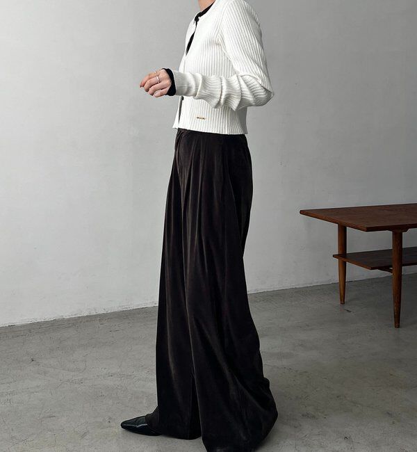  「ベロアワイドパンツ」|チノ|