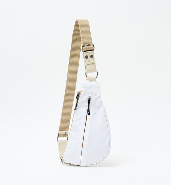 ABAHOUSE「【L.E.D.BITES】アシンメトリーボディバッグ　ボンディングナイロン　B-」|その他|ホワイト