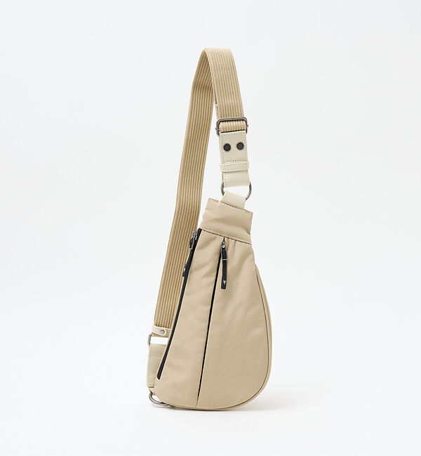 ABAHOUSE「【L.E.D.BITES】アシンメトリーボディバッグ　ボンディングナイロン　B-」|その他|ベージュ