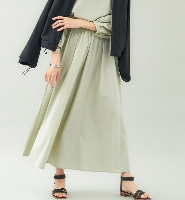 abahouse mavie「ナイロンストレッチロングスカート」|スカート|