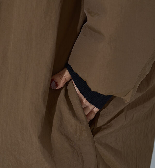 NOMINE「３WAYカラー中綿ロングコート」|ステンカラーコート|