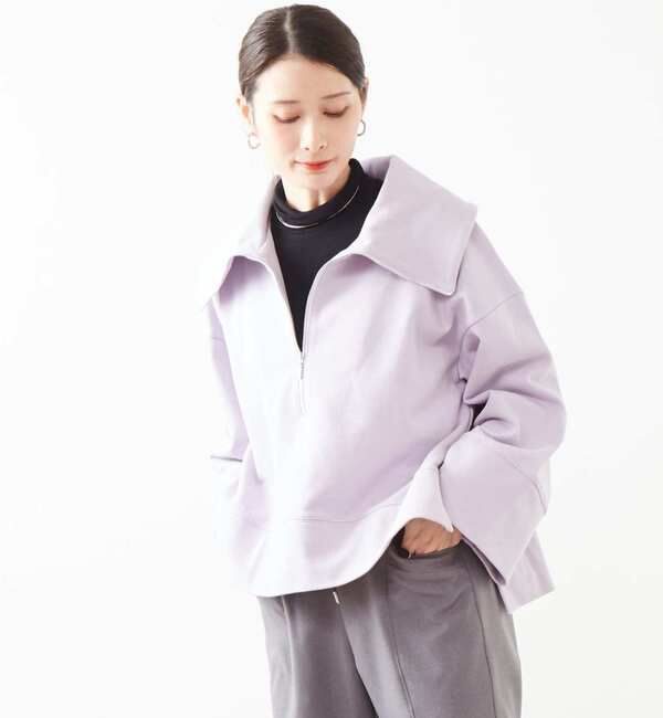 Soffitto「セーラーカラージップスウェット」|スウェット・ジャージ|ラベンダー