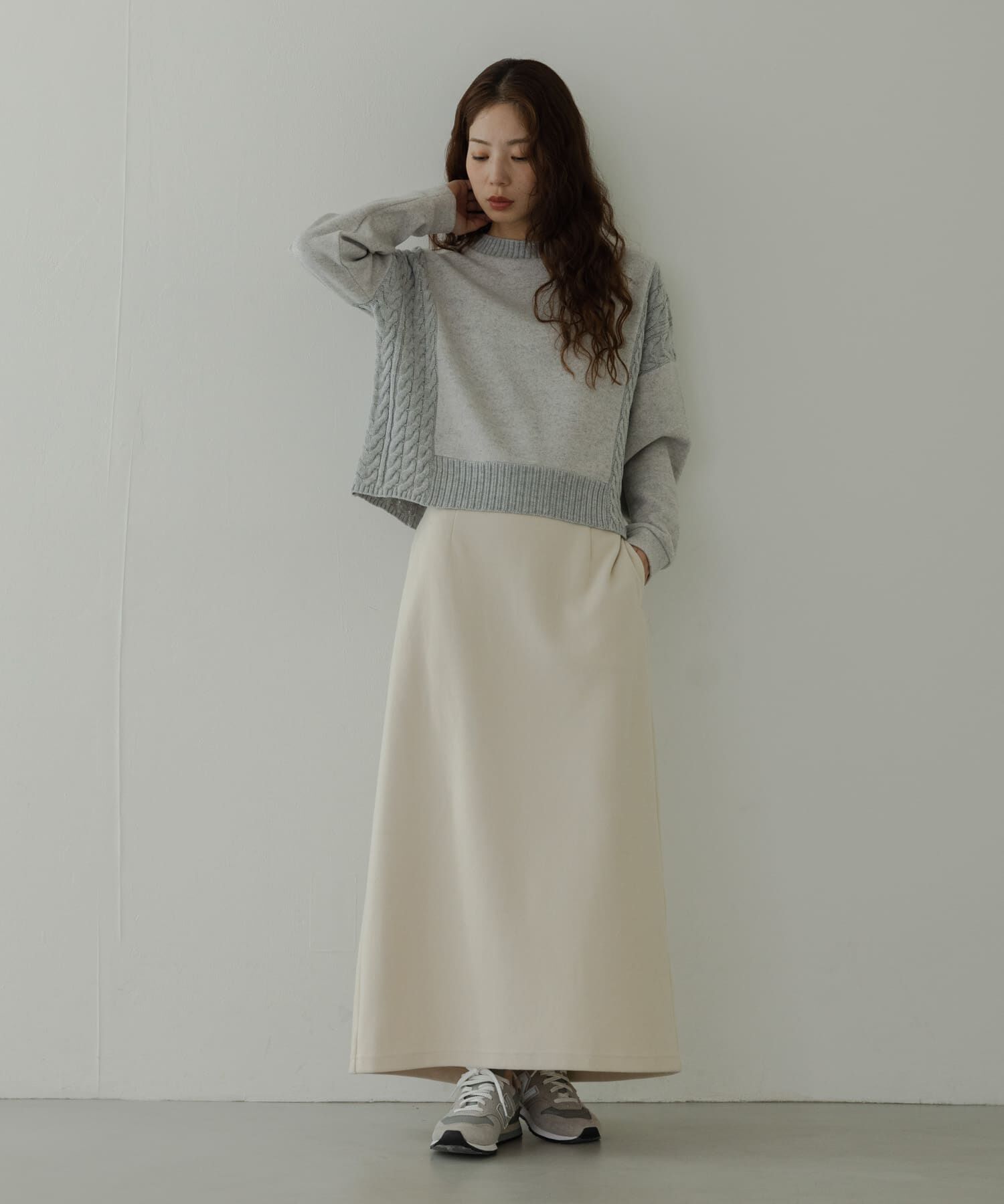 Sonny Label 「ケーブル切替メルトンジャージプルオーバー」|ニット・セーター|