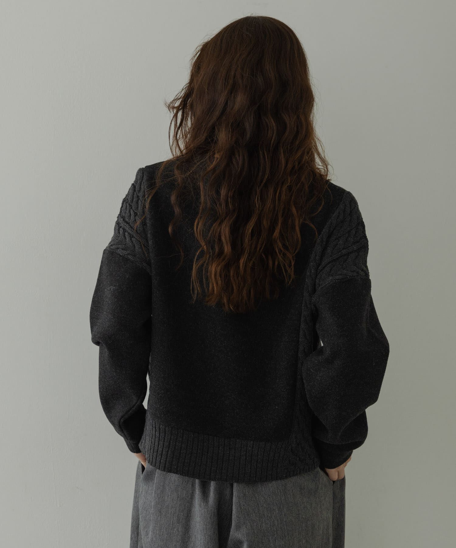 Sonny Label 「ケーブル切替メルトンジャージプルオーバー」|ニット・セーター|