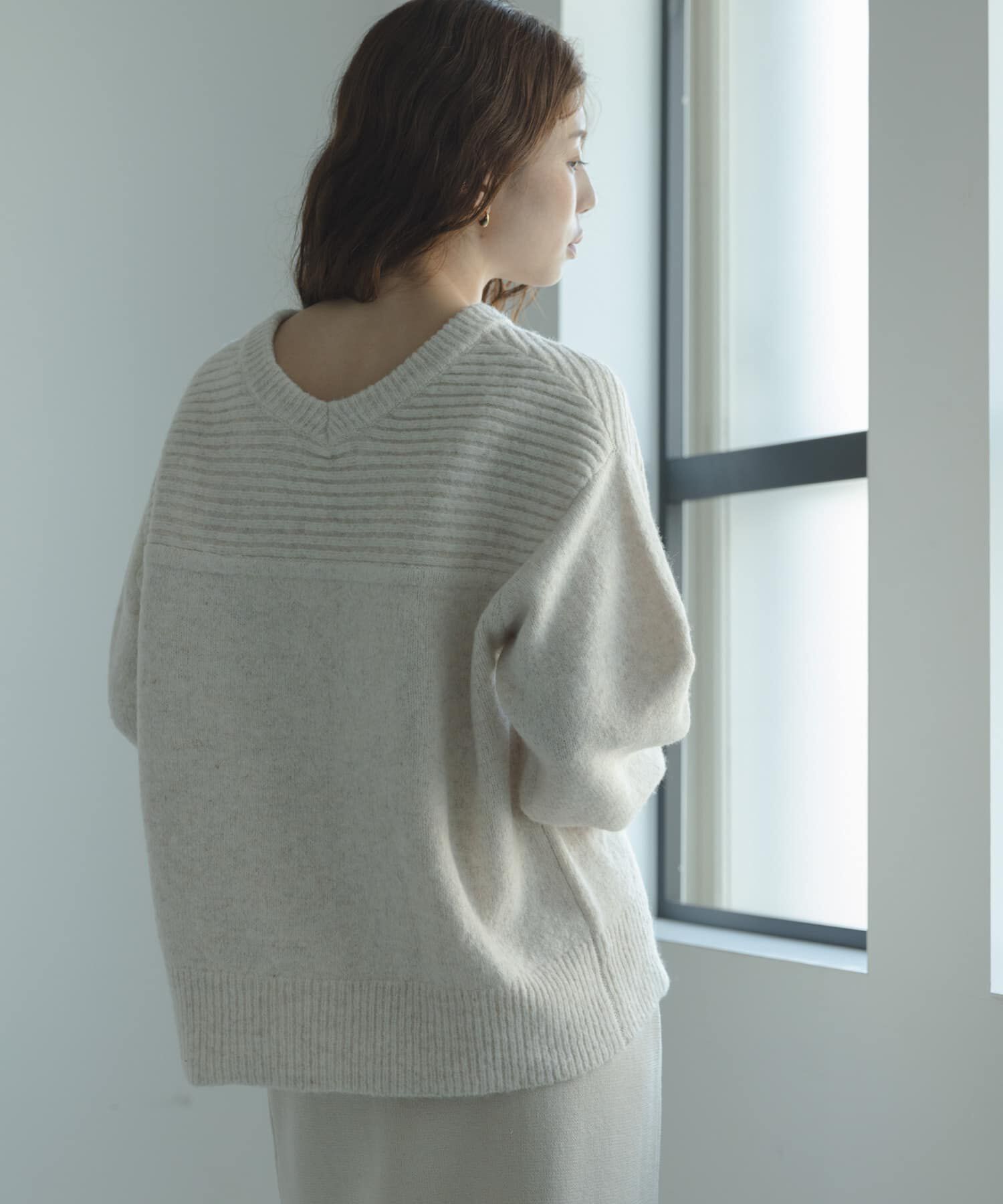 Sonny Label 「Wフェイス2wayニットプルオーバー」|ニット・セーター|オフホワイト