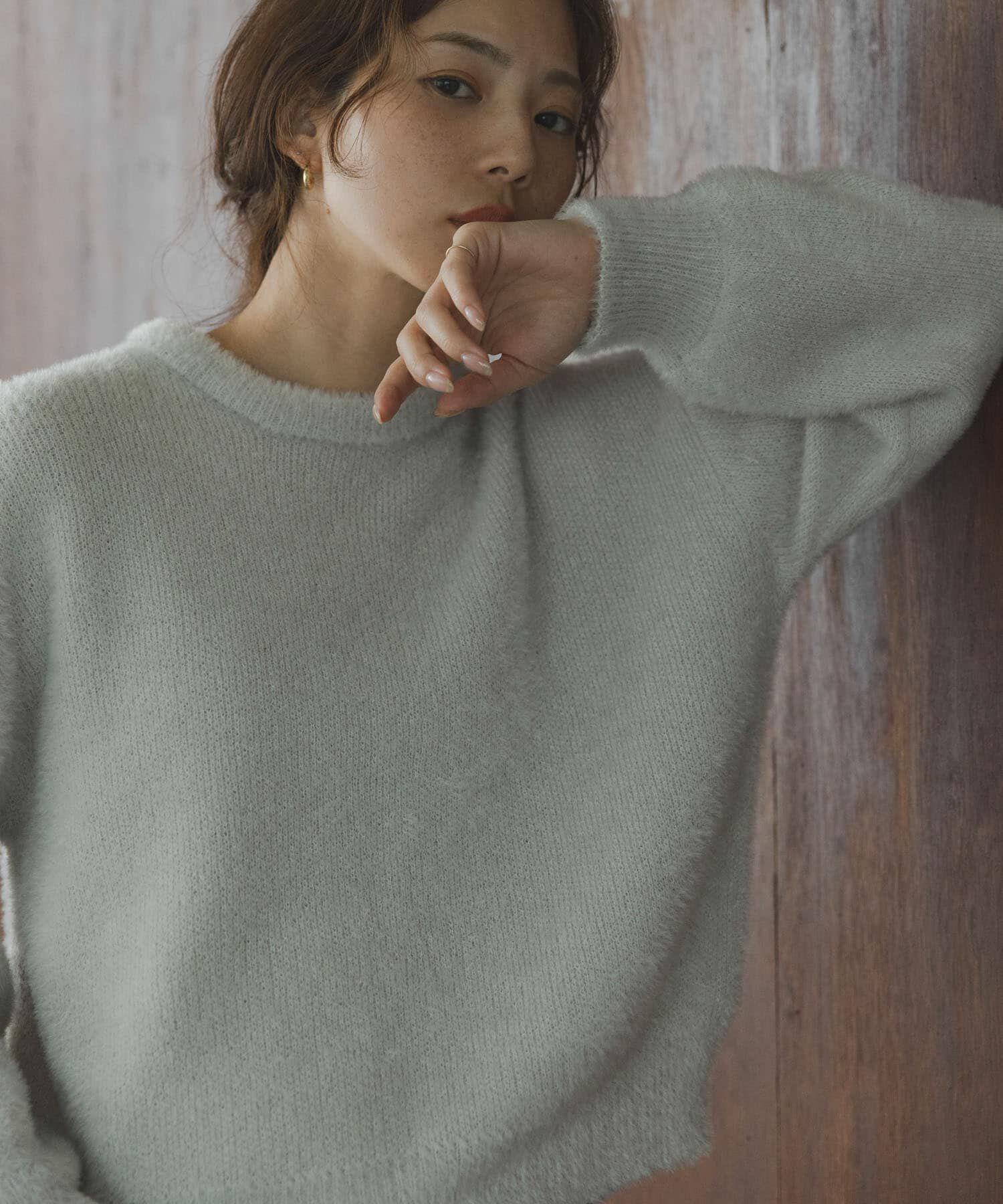 Sonny Label 「ミニフェザーWフェイスニットプルオーバー」|ニット・セーター|