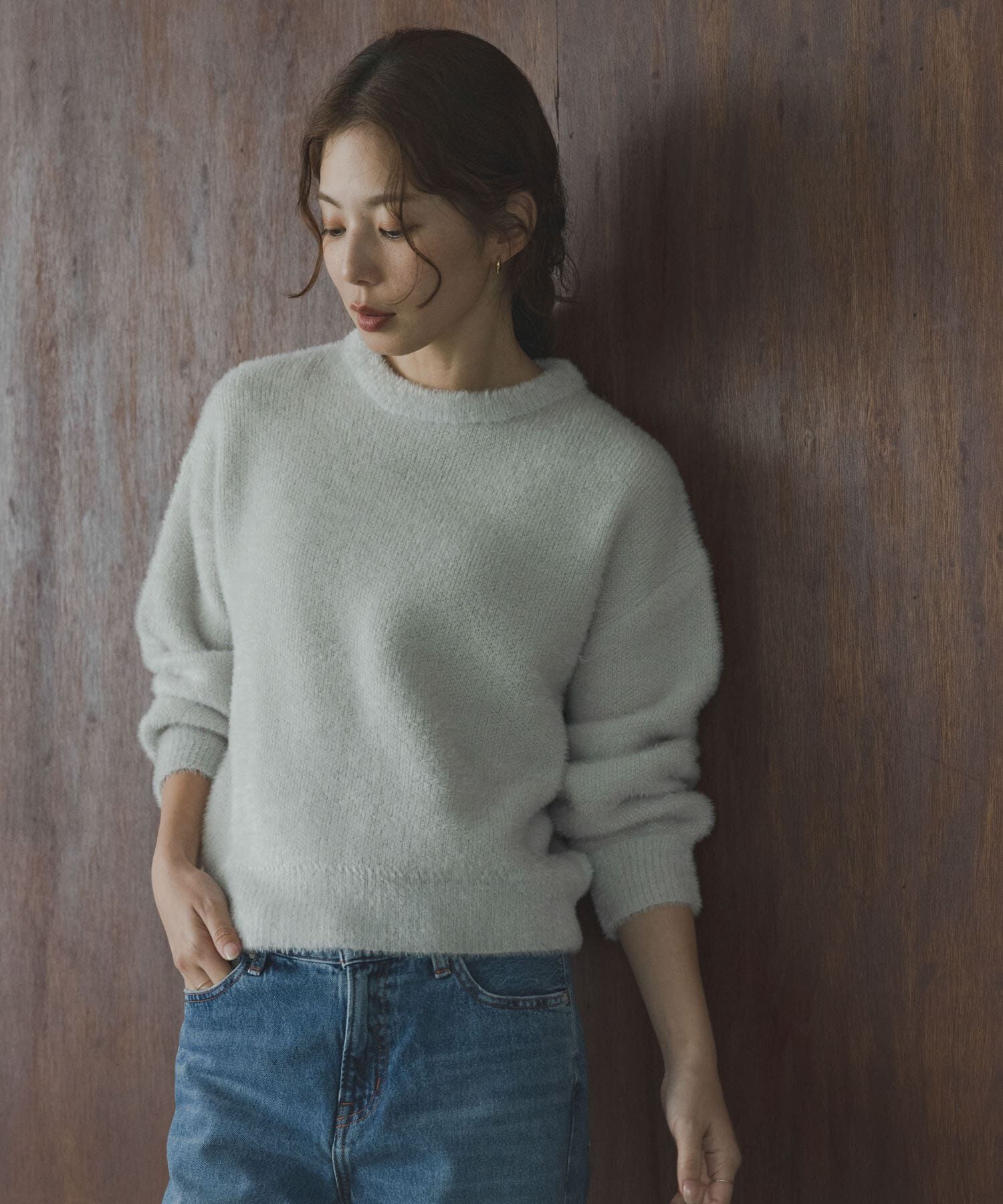 Sonny Label 「ミニフェザーWフェイスニットプルオーバー」|ニット・セーター|