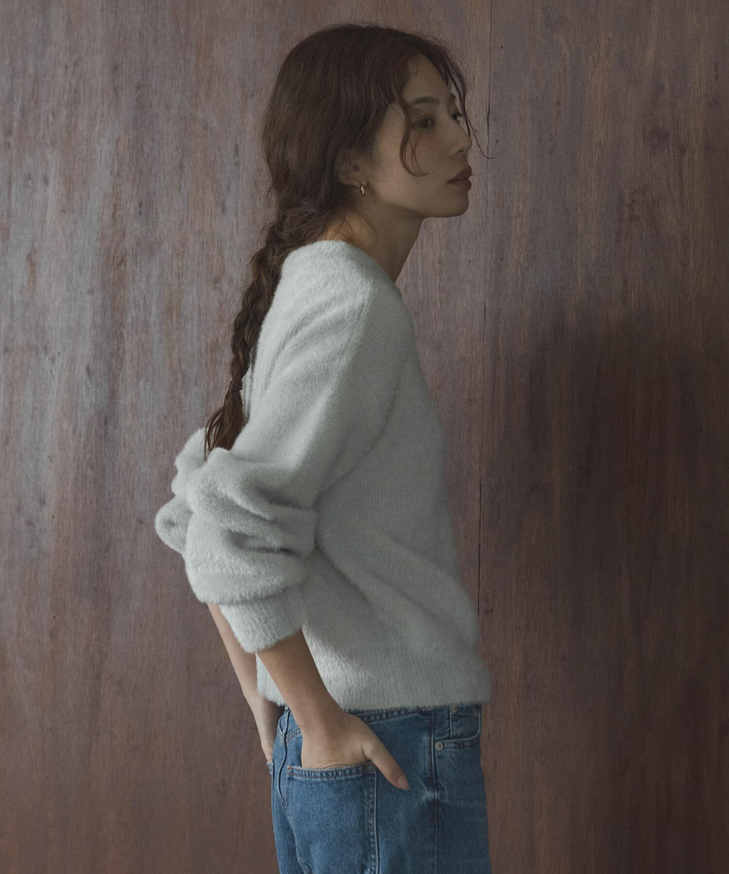 Sonny Label 「ミニフェザーWフェイスニットプルオーバー」|ニット・セーター|