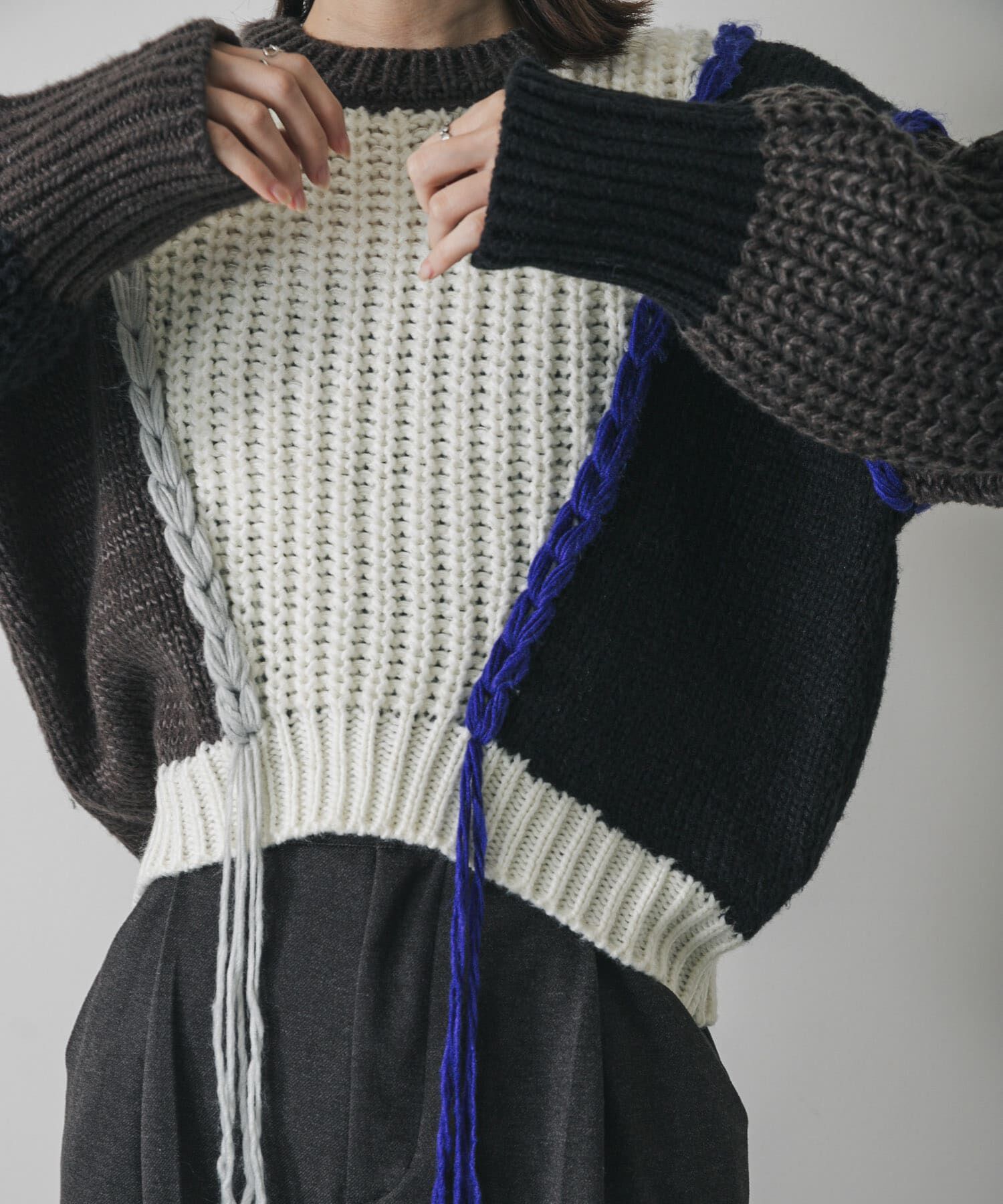 SENSE OF PLACE by URBAN RESEARCH「パッチワークセーター」|ニット・セーター|