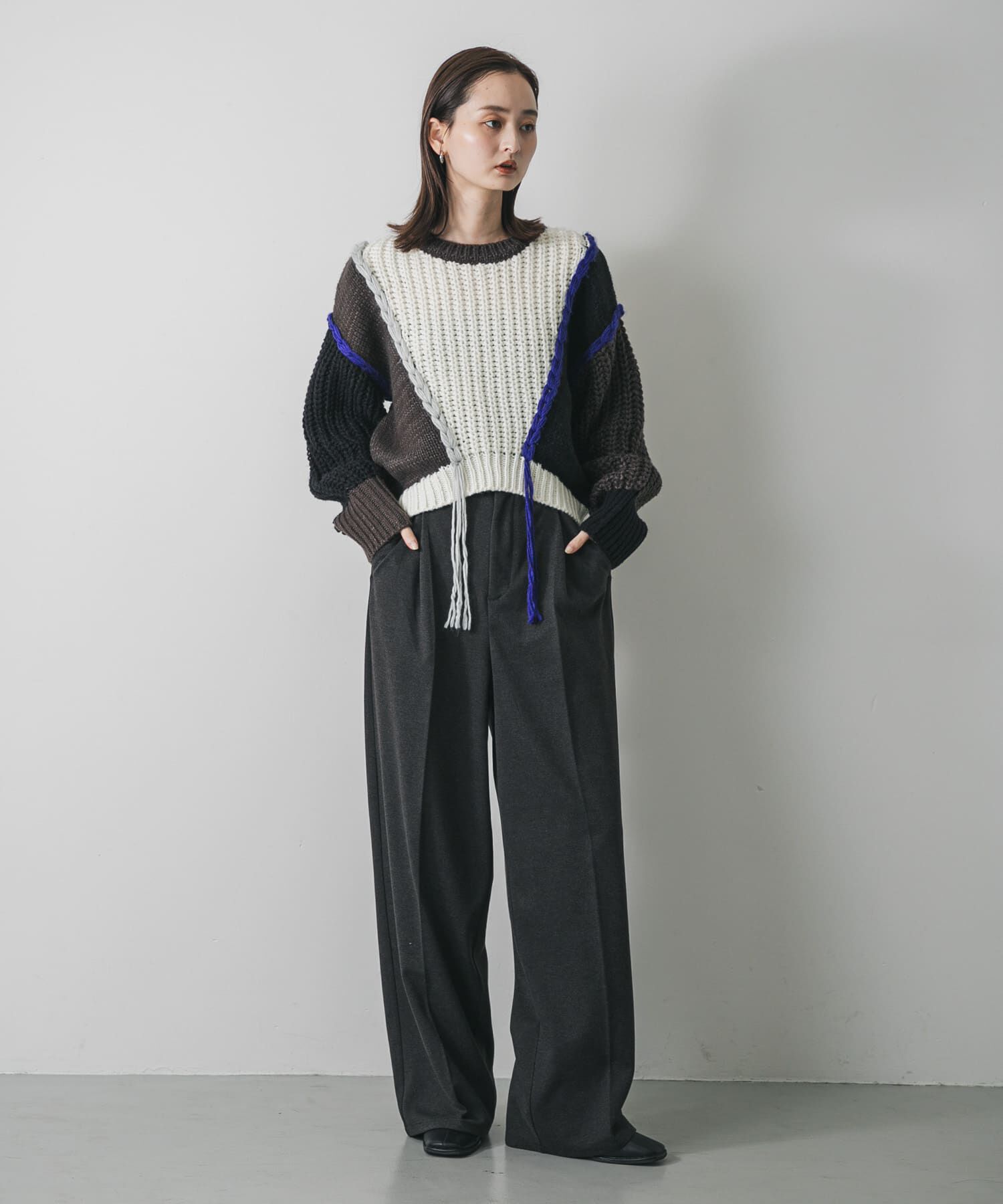 SENSE OF PLACE by URBAN RESEARCH「パッチワークセーター」|ニット・セーター|